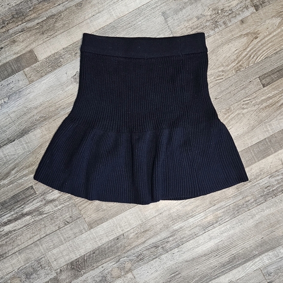 🩷ZARA Dark Blue Knit Skirt Size S💜 - Picture 3 of 5